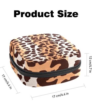 Leopard Pattern Women's Period Kit | Portable Storage Pockets Bag - Ideal for Girls - Buy Online on GoSupps.com