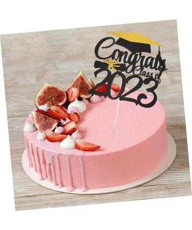 BESTonZON 6pcs 2023 Graduation Cake Decorating cake letters cupcake decorating graduation party favors class a customs 2022 graduation cake picks class of 2022 Glitter paper make up Ornament As Shown 15x14.3cm - Buy Online on GoSupps.com