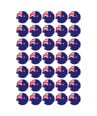 35 x Australia Flag Edible Wafer or Icing Cupcake Topper Fun Country Party Cake Decorations Perfect For Brownies Cookies Muffins & More! (Premium Icing Sheet)