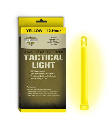 Tac Shield Tactical 12 Hour Light Stick (10-Pack) Yellow