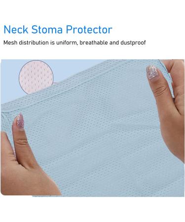 Trachenostomy Neck Stoma Protection - Cotton Ear Cover Shield | Dustproof Trachea Care Accessories - Blue - Buy Online on GoSupps.com