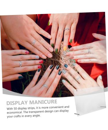minkissy 1 set Display Strips Acrylic Design Salon Practice Transparent Board Rack Art Sample Practical for Holder and Showing with Tips Polish False Nail Professional Color Tip Clear - Buy Online on GoSupps.com