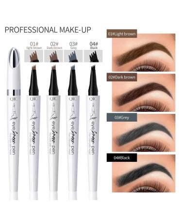2024 Upgrade Microblading Eyebrow Pen - Waterproof Long-Lasting Eyebrow Pencil with 4-Prong Tip for Natural Looking Brows (Gray 3#) - Buy Internationally - Buy Online on GoSupps.com