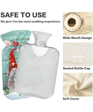 Christmas Gnee Snow Hot Water Bottle with Cover | 2L Pain Relief Heating Bag for Hands - Buy Online on GoSupps.com
