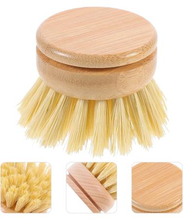 Solustre 2-Pack Sisal Cleaning Spot Brush Head - Wooden Kitchen Scrubber Replacement for Dishware & Pots - Buy Online on GoSupps.com