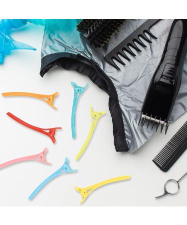 PROUSKY 12-Piece Hair Sectioning Clips and Pin Tail Comb Set - Perfect for Home Hairdressing and Salon Styling - Multicolor Plastic Clips for Women and Girls - Buy Online on GoSupps.com