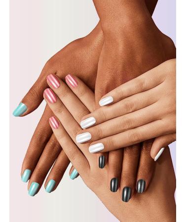 LEDSUUEI 6 Chrome Nail Powders Chrome Glitter Powder Super Mirro Effect Neon Glassy Pearl Effect Pigments for Nail Art and Nail Design Starter Easy to Use - Buy Online on GoSupps.com