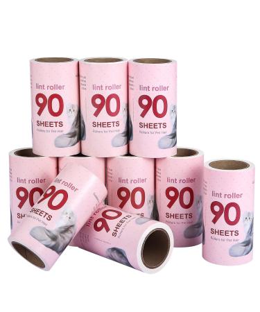 Lint roll set 10PCs roll replacement pet lint lint roll Animal hair remover remover lint brush tubular wiring wardrobe for clothing sofa bed and carpet 10 pcs roll replacement replacement