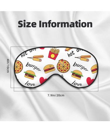Fast Food Print Sleep Eye Mask | Soft Blindfold with Elastic Strap for Travel & Night Sleeping - Buy Online on GoSupps.com