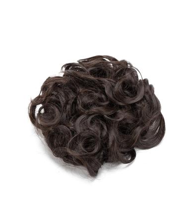 Shop Medium Brown Curly Hairpiece with Clip | Lady Outlet Mall - Stylish Bun & Chignon for Perfect Hairstyles - Buy Online on GoSupps.com