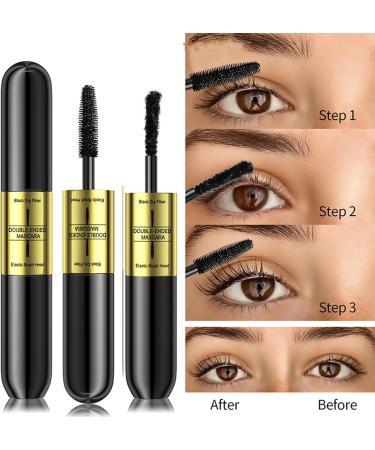 ChaneeHann Mascara black 2in1 waterproof mascara for length and volume natural look to dramatic 4D eyelashes - Buy Online on GoSupps.com