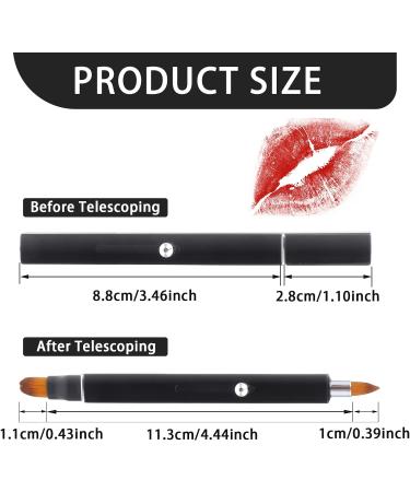 Ouligay 2PCS Retractable Lip Makeup Brushes - Dual-End Portable Lip Brush for Women and Girls - Buy Online on GoSupps.com