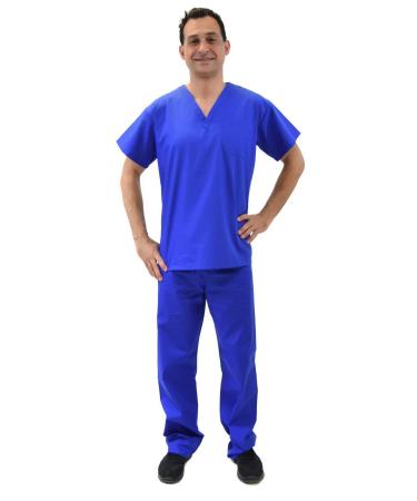 Lizzy-B Men Medical Scrub Set Royal X-Large