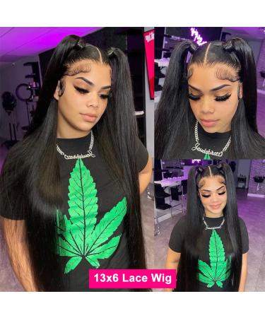 Dheridy 30 Inch 13x6 HD Lace Front Wig | 180% Density Straight Brazilian Human Hair | Pre Plucked & Glueless | for Black Women - Buy Online on GoSupps.com