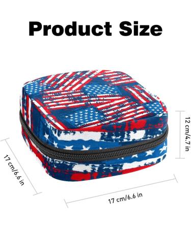 Shop Women's Tapes Storage Bags - Portable Menstrual Pad & Tampon Zipper Bag for Teens & Women | Multicolored Striped Flag Design - Buy Online on GoSupps.com