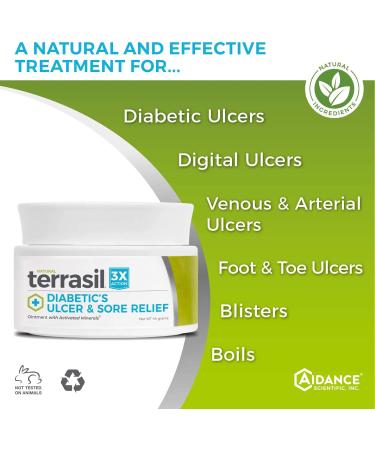 Terrasil Diabetic Ulcer Cream: Natural Relief for Diabetic Sores - 44gm Jar - Buy Online on GoSupps.com