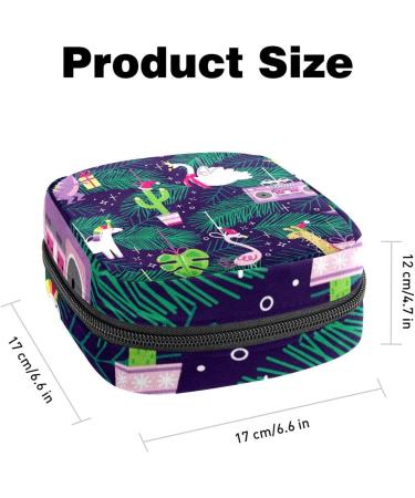 Menstruation Pad Bag with Zipper - Funny Dino Flamingo Pattern for Women & Girls | Collecting Bags for Tampons & Napkins - Buy Online on GoSupps.com