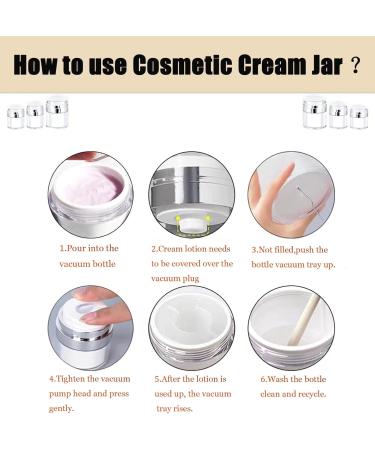 50ML Round Airless Cream Pump Containers Refillable Empty Cream Dispenser Jars Plastic Cream for Lip Balm Sample - Buy Online on GoSupps.com