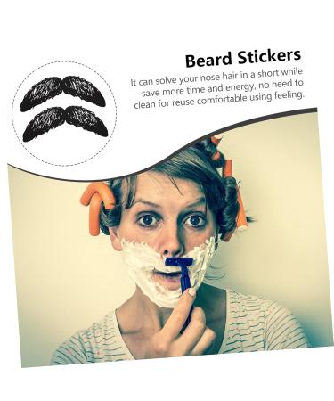 FOMIYES 60 STK Mustache & Nose Wax Strips - Hair Removal Kit with Applicator - Black Waxing Bears for Men - Buy Online on GoSupps.com
