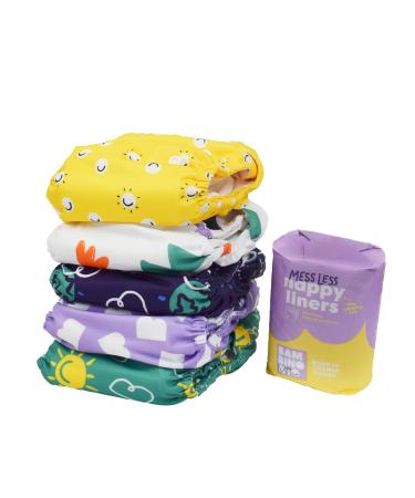 Bambino Mio reusable diapers in a set - Try it Box 5 x cloth diapers 100 x diaper fleece Brave