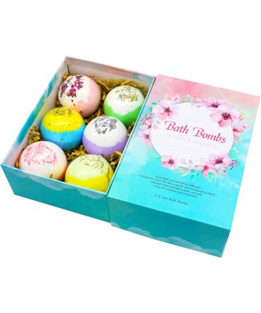 hengweiuk Bath Bombs Gift Set with Organic Essential Oils and Natural Dry Flowers Perfect for Bubbles and Spa Gift for Girlfriend (Sky Garden) - Buy Online on GoSupps.com