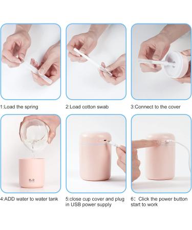 AOOWU 300ml Portable Car Humidifier with Night Light - Pink - Buy Online on GoSupps.com