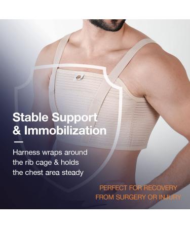 Armor Adult Unisex Chest Support Brace to Stabilize the Thorax after Open Heart Surgery Thoracic Procedure or Fractures of the Sternum or Rib Cage Tan Color Size Medium for Men and Women Tan M - Buy Online on GoSupps.com