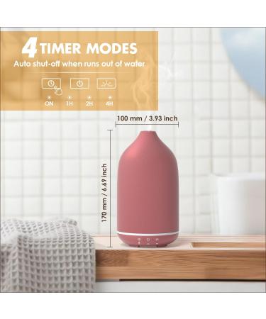 Red Ceramic Aroma Diffuser - 150ml BPA-Free Essential Oil Diffuser with Adjustable Fog Mode & Auto Power-Off | Perfect for Home Office & Yoga - Buy Online on GoSupps.com