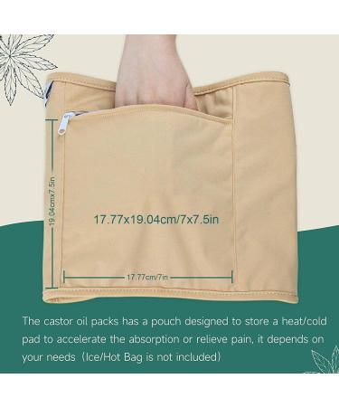 Buy Ailopta Castor Oil Pack - Reusable Organic Cotton Wrap for Belly & Muscle Relief - International Shipping Available - Buy Online on GoSupps.com