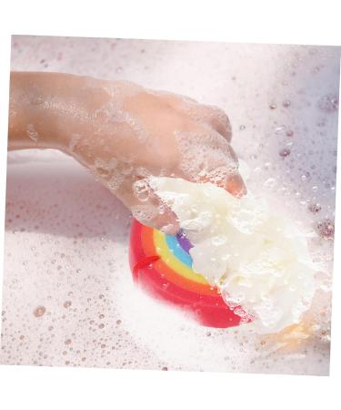 MERRYHAPY 1pc Rainbow Bath Ball Soft Bath Sponges Newborn Bath Shower Exfoliating Sponge Bath Loofah Sponge Tub for Newborn Bath Scrubber Absorbent Sponge Dog Treat Jar Shower Pouf - Buy Online on GoSupps.com