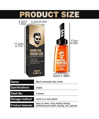 Miioto 2-in-1 Hair Styling Gel & Wax for Men - Long-Lasting Hold & Natural Finish with Comb - Buy Online on GoSupps.com