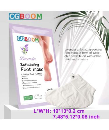 5 Pairs Foot Peel Mask lavender Foot Exfoliating Mask Socks Calluses Remover Dead Skin Moisturizing Feet Peeling Mask for Dry Skin Cracked Heels Foot SPA Socks for Women and Men (Lavender) - Buy Online on GoSupps.com