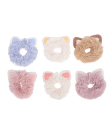 Beaupretty Corbatas Para Ni os 6Pcs Girl Scrunchy Hair Tie Ponytail Holder Cat Ear Scrunchies Elastic Hair Band Kids Hair Ties - Buy Online on GoSupps.com