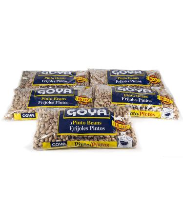 Goya Dried Pinto Beans Bulk Bundle - 5 lbs | Includes Ballard Recipe Card for Refried Beans | Dry Pinto Beans Pack of 5 - Buy Online on GoSupps.com