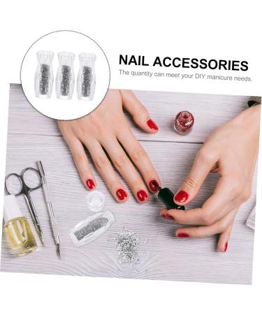 Beatifufu 3 Boxes Nail Art Accessories Nail Tech Accessories DIY Manicure Ornament Mini Nail Crystals Micro Pixie Nail Art Nail Embellishments Rhinestone Nail Beads Metal Bottled 3D Resin 6x2.5cm - Buy Online on GoSupps.com