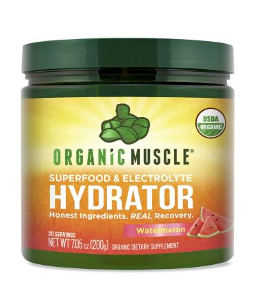 Organic Muscle Electrolyte Hydrator Replenisher | USDA Certified Organic, Keto, Vegan Electrolyte Powder | Rehydrate, Recover, & Refuel | 20 Servings