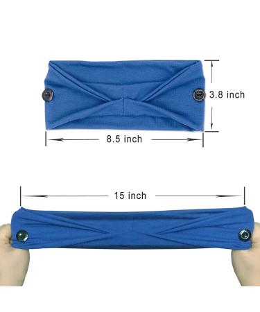 YONUF Women's Headbands with Button for Nurses & Doctors - Set of 4 Solid Colors - Buy Online on GoSupps.com