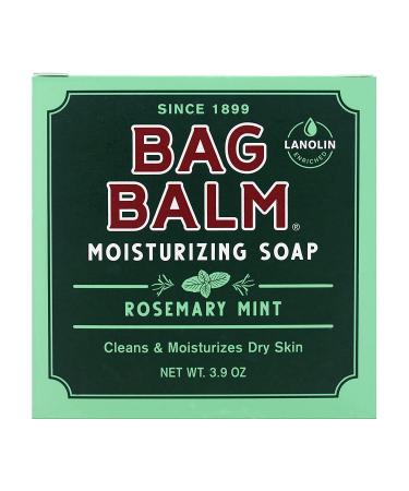 Bag Balm Mega Moisturizing Soap Rosemary Mint Scent 3.9 oz Per Bar (12 Bars)