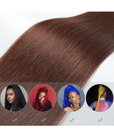 YDDM 32-Inch Pre-Stretched Braiding Hair Extensions - 6 Packs Jumbo Brown Kunsthaar for Braids (30#) - Art Hair Design - Buy Online on GoSupps.com