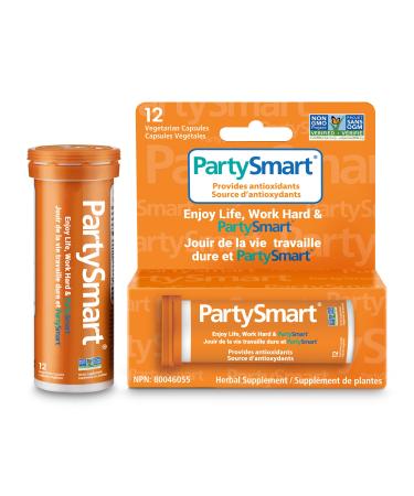 Himalaya PartySmart 12 Vegetarian Capsules Provides Antioxidants Non-GMO Plant-based 250 mg 1 Pack