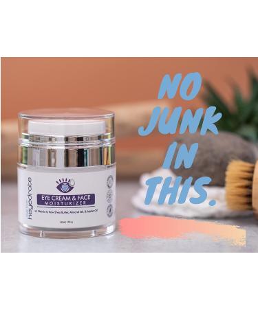 Organic Eye Cream and Face Moisturizer with Aloe Juice, Shea Butter, Almond Oil & Jojoba Oil | Nourishing Facial and Eyelid Treatment (1) - Buy Online on GoSupps.com