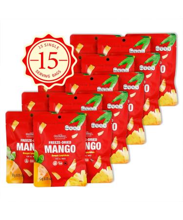 Onetang Freeze-Dried Mango Chips 15 Pack - Non GMO, Kosher, Gluten Free, Vegan, No Added Sugar - Healthy Snack, Holiday Gift - 0.35 oz - Buy Online on GoSupps.com