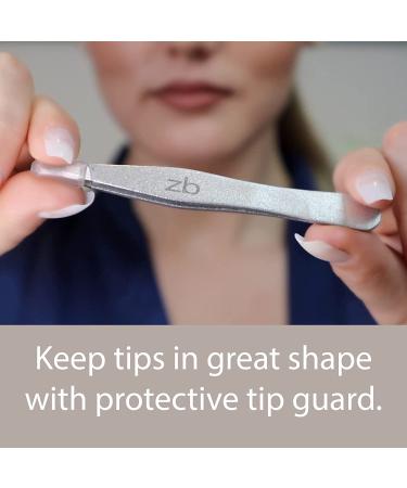 Zizzili Basics Slant Tip Tweezers - Surgical Grade Stainless Steel for Precision Eyebrow Shaping and Facial Hair Removal - Includes Protective Pouch - Ideal Tweezer for Men and Women Silver - Buy Online on GoSupps.com