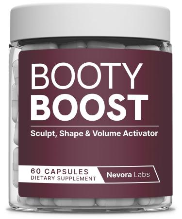Booty Boost Butt Enhancer Pills - Female Enhancement Supplement for Bigger Booty & Butt Growth - 60 Capsules - Booty Growth Supplement Alternative to BBL Gummies for Butt Growth and Hips & Curves