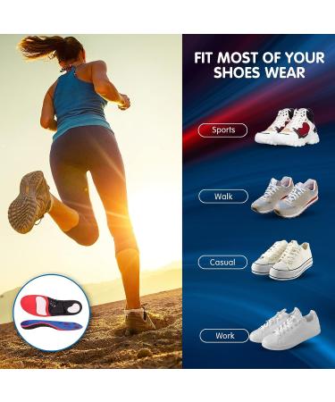 High Arch Support Insoles for Men 10 1/2-13 XL - Plantar Fasciitis Pain Relief Orthotics - Buy Online on GoSupps.com