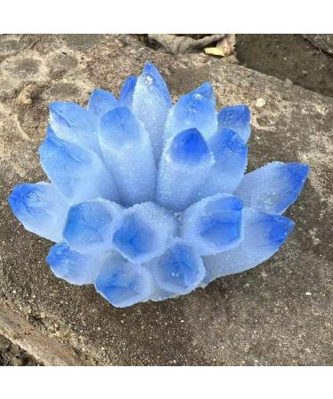 Natural Crystal Rough Natural Magic Natural Citrine Crystal Cluster Blue Quartz Cluster Blue Raw Stones Specimen Home Decoration 300-400g - Buy Online on GoSupps.com