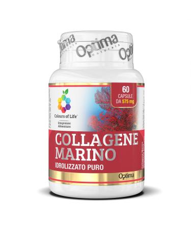 Colours of Life Hydrolysed Marine Collagen Pure - Marine Collagen Supplement - Gluten Free, 60 Capsules