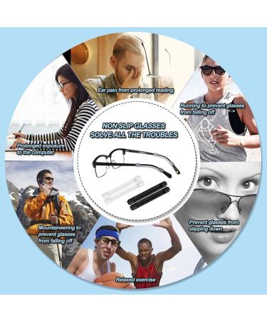Buy Eyeglass Ear Grips | 12 Pairs of Silicone Ear Hook Cushions for Comfort & Secure Fit - Black & White Options - Buy Online on GoSupps.com