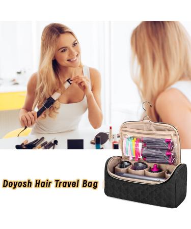YYBD Black Hair Travel Bag Hair Curler Tool Storage Bag with Hook & Handle Portable Hair Organizer Case Hair Accessories Tools Bag for Dyson Styler/Shark Flexstyle/Dyson Supersonic Hair Dryer - Buy Online on GoSupps.com