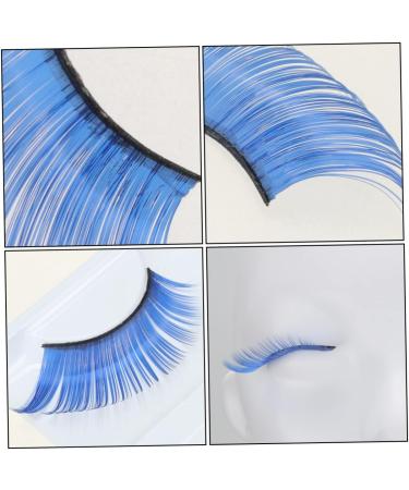 ABOOFAN 2 Pairs Blue Long Eyelashes Halloween Fake Lashes Makeup Long Fake Eyelashes Halloween Artificial Eyelashes Halloween Makeup Eyelashes Cosplay Miss False Eyelashes - Buy Online on GoSupps.com